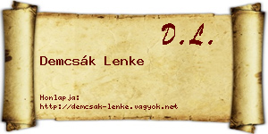 Demcsák Lenke névjegykártya